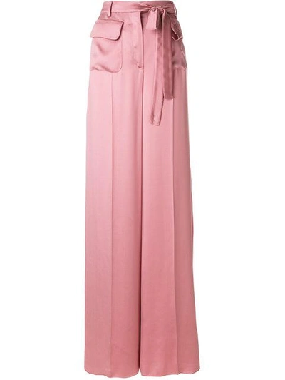 Valentino Tied Palazzo Pants In Pink