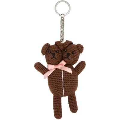Marc Jacobs Brown Heaven By  Vest Teddy Keychain In 200 Brown