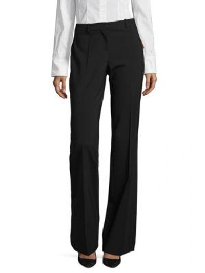 Hugo Boss Tulea Flared Bootleg Trousers In Black