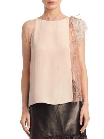 3.1 Phillip Lim / フィリップ リム Lace Silk Top In Blush