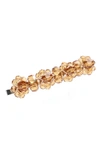 Simone Rocha Little Flower Beaded Hair Clip In Amber