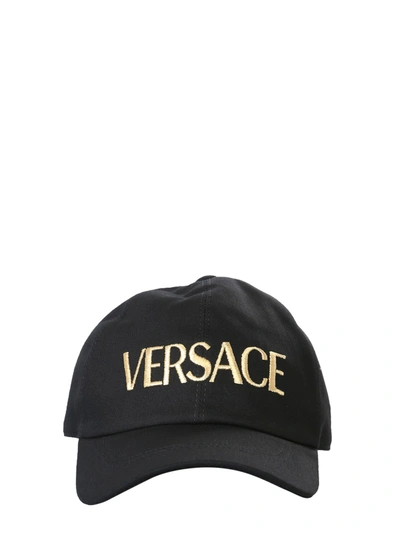 Versace Baseball Cap In Nero