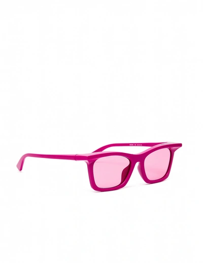 Balenciaga Rim Rectangle Sunglasses In Pink