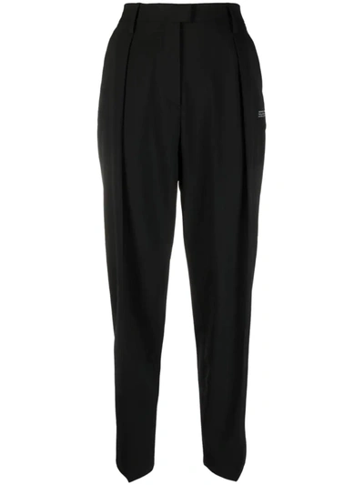 Off-white Formal Straight Leg Trousers In Black