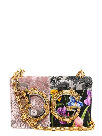 Dolce & Gabbana Shoulder Bag With Patchwork Motif In Multicolor