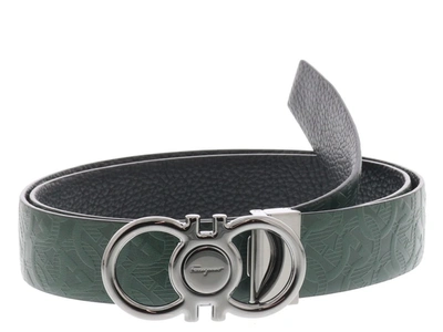 Ferragamo Salvatore  Gancini Reversible Belt In Multi