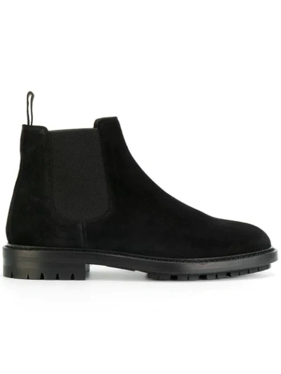 Dolce & Gabbana Suede Chelsea Boots In Black