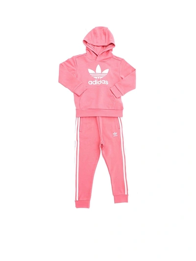 Adidas Originals Kids' Logo Prints Suit In Pink
