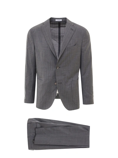 Boglioli Pinstriped Wool Suit In Grey