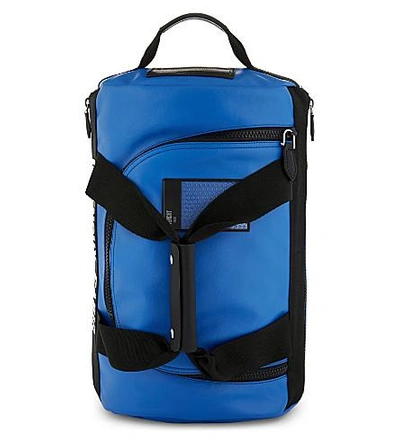 Givenchy Coated Canvas Backpack In Blue