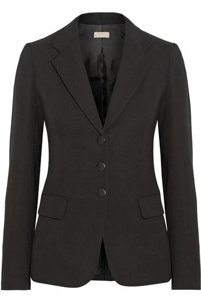 Alaïa Wool-blend Cady Blazer In Black