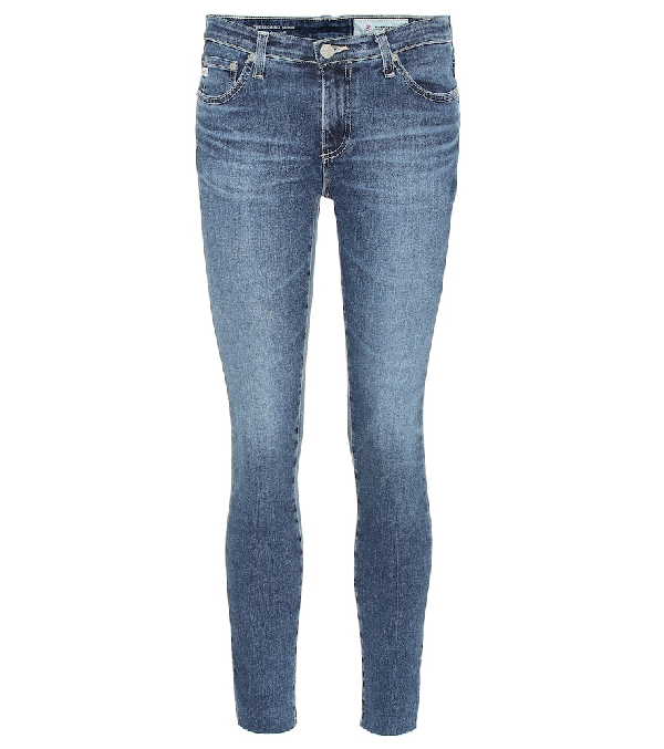 Ag The Legging Raw Hem Ankle Skinny Jeans In Blue | ModeSens
