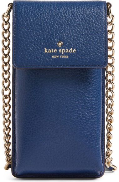 Kate Spade Leather Smartphone Crossbody Bag In Atlantic Blue | ModeSens