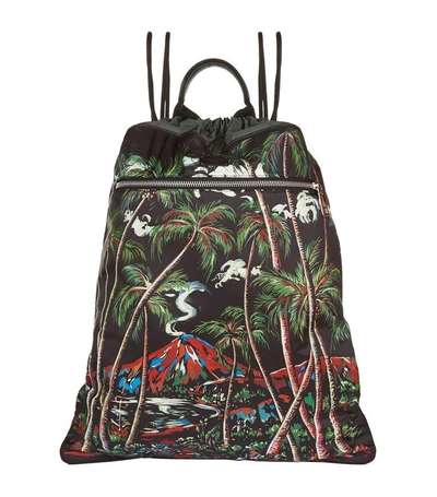 Dolce & Gabbana Jungle Print Drawstring Backpack