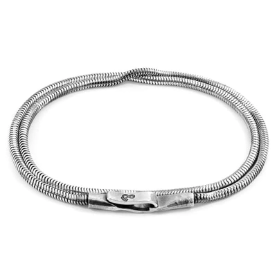 Anchor & Crew Gallant Double Sail Silver Chain Bracelet
