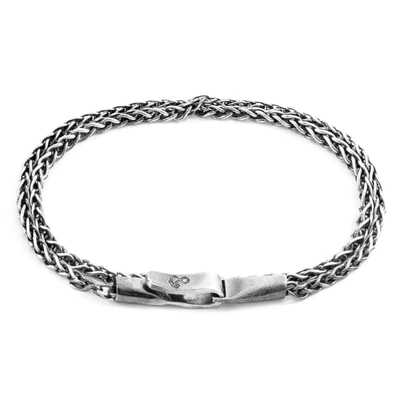 Anchor & Crew Staysail Double Sail Silver Chain Bracelet