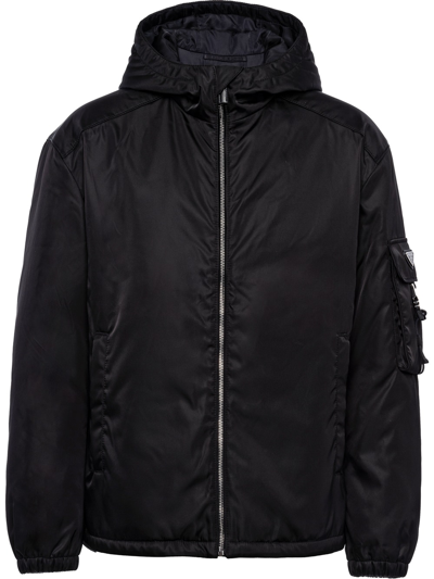 Prada Re-nylon Blouson Jacket In Black