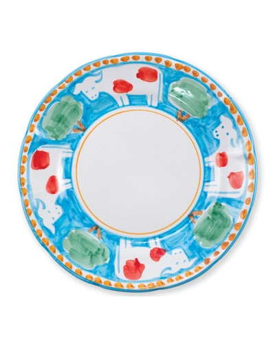 Vietri Mucca Dinner Plate In Blue