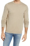 Nordstrom Cotton & Cashmere Crewneck Sweater In Tan Burrow