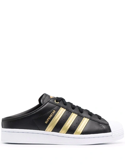 Adidas Originals Superstar Mule-style Sneakers In Black