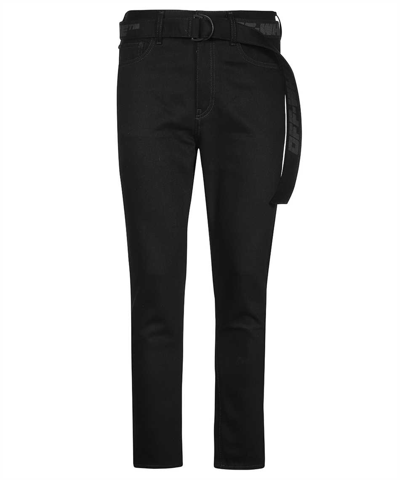 Off-white Low Crotch Slim-fit Jeans In Black