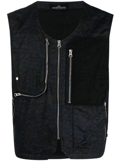 Stone Island Utility Waistcoat In Black