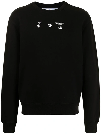 Off-white Melting Arrow Logo Sweatshirt In Black