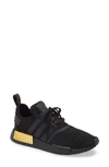 Adidas Originals Nmd R1 Sneaker In Black/ Black/ Gold Metallic
