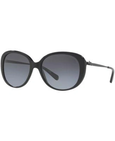 Coach Polarized Sunglasses, Hc8215 In Black/grey Grad Polar