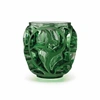 Lalique Tourbillons Small Vase In Green