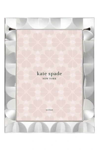 Kate Spade South Street 8" X 10" Silver Scallop Picture Frame In Silver Plate