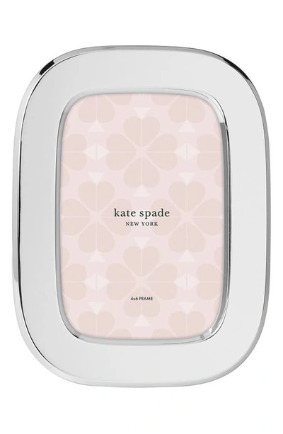 Kate Spade South Street 4" X 6" Silver Oval Picture Frame In Slvr Plate