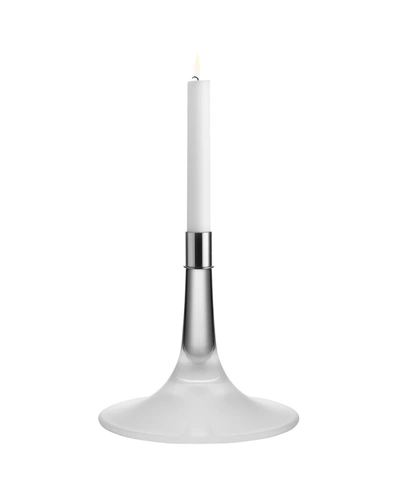 Orrefors Cirrus Candlestick, Medium In Silver