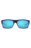 Oakley Polarized Polarized Sunglasses, Oo9263 Turbine Prizm Deep H2o In Black Black/blue Mirror Polar