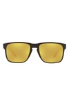 Oakley Holbrook Xl 59mm Polarized Sunglasses In Matte Black/ Prizm 24k