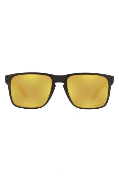 Oakley Holbrook Xl 59mm Polarized Sunglasses In Matte Black/ Prizm 24k