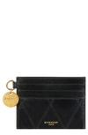 Givenchy Gv3 Quilted Leather Card Case In Black
