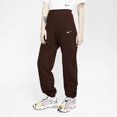 Nike Sportswear Essential Collection Women's Fleece Pants In Dark Pony/white