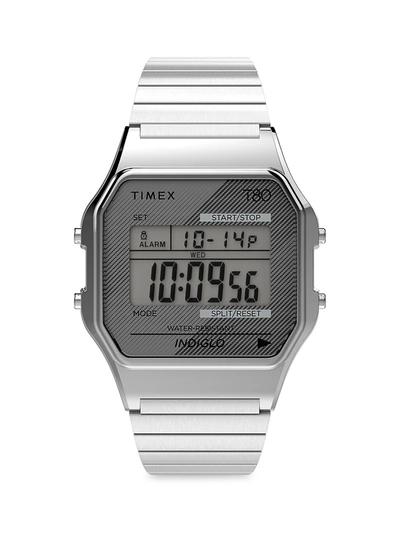 Timex T80 Rainbow Stainless Steel Bracelet Watch In Silver