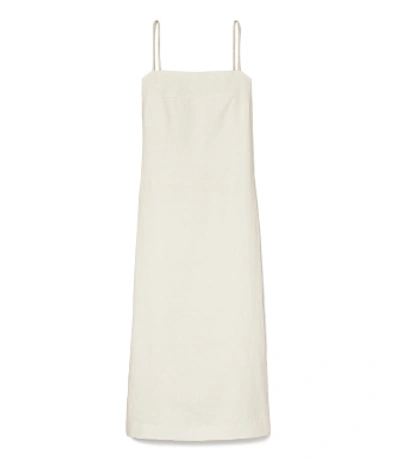 Tory Burch Strap Back Linen Sheath Dress In New Ivory | ModeSens