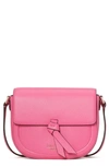 Kate Spade Medium Knott Leather Saddle Bag In Crushed Pink