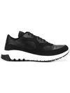 Neil Barrett Leather And Suede Sneakers In Black
