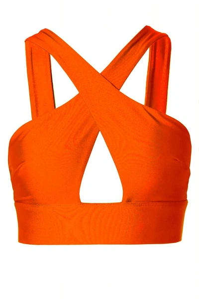 Aggi By Halewski Top Isla Neon Orange In Yellow/orange