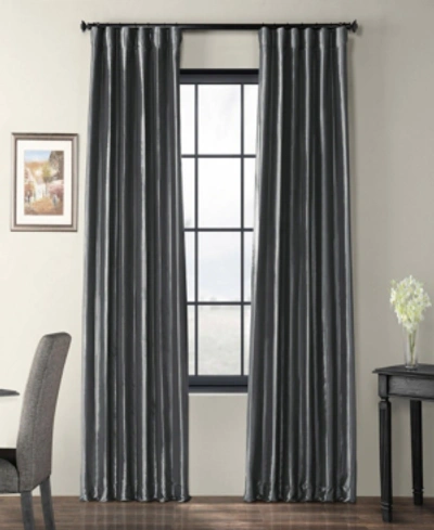 Exclusive Fabrics & Furnishings Blackout Taffeta Panel, 50" X 96" In Dark Grey