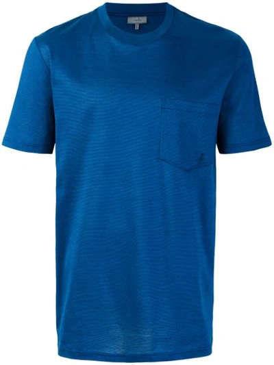 Lanvin Mercerized Cotton T-shirt In Blue