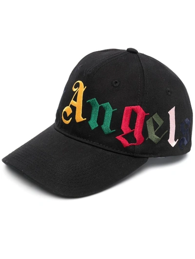 Palm Angels Embroidered Logo Baseball Cap In Black