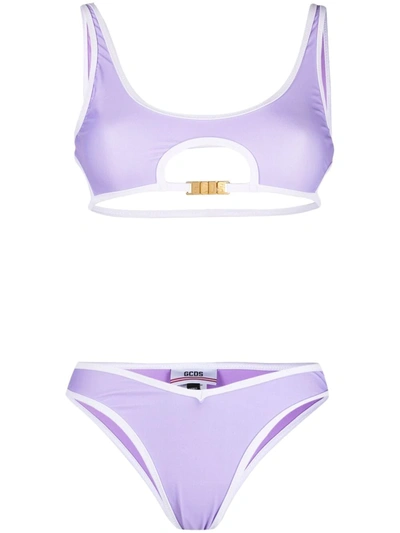 Gcds Logo Two-piece Bikini Set In Purple