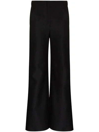 A.w.a.k.e. Wide-leg High-waisted Tailored Trousers In Black