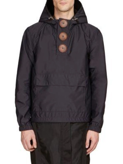 Givenchy Black Oversized Buttons Windbreaker Jacket
