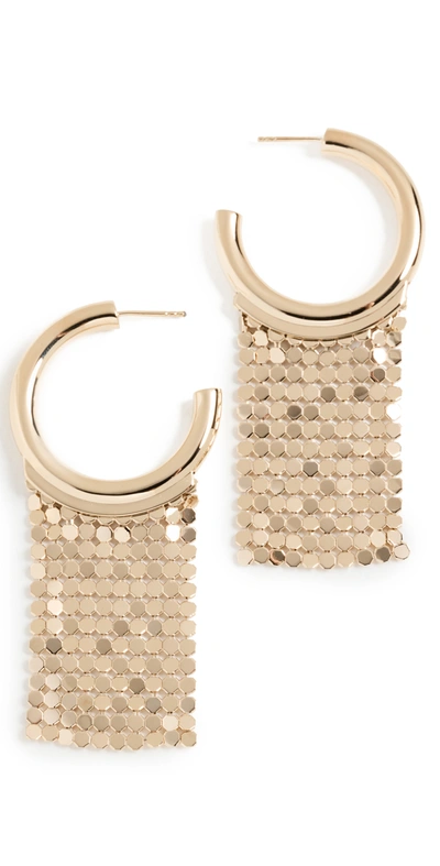 Paco Rabanne Pixel Hoop Earrings In Gold
